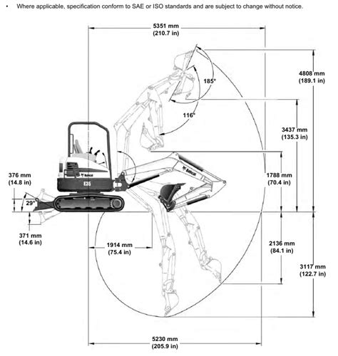 bobcat e35 track size